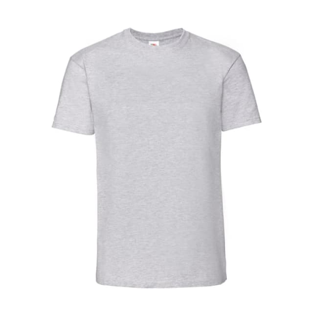 Fruit Of The Loom Fruit of the Loom Men Iconic 195 Premium Ringspun Cotton T-Shirt in Grey Size: Medium Grey M Male 5063425851942