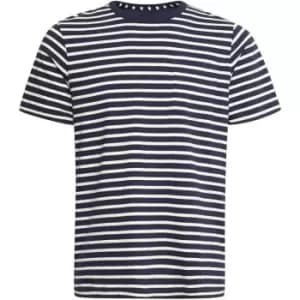 French Connection Odd Stripe Mix T-Shirt - Blue