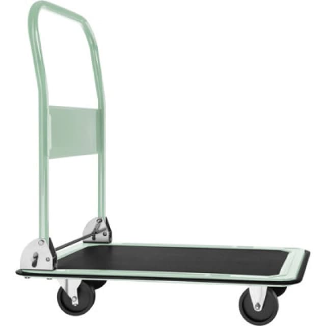 Tectake Folding Trolley - 2 Fixed, 2 Swivel Wheels, 150 Kg Load Capacity, 73 X 47cm Load Bed 150 Kg - White
