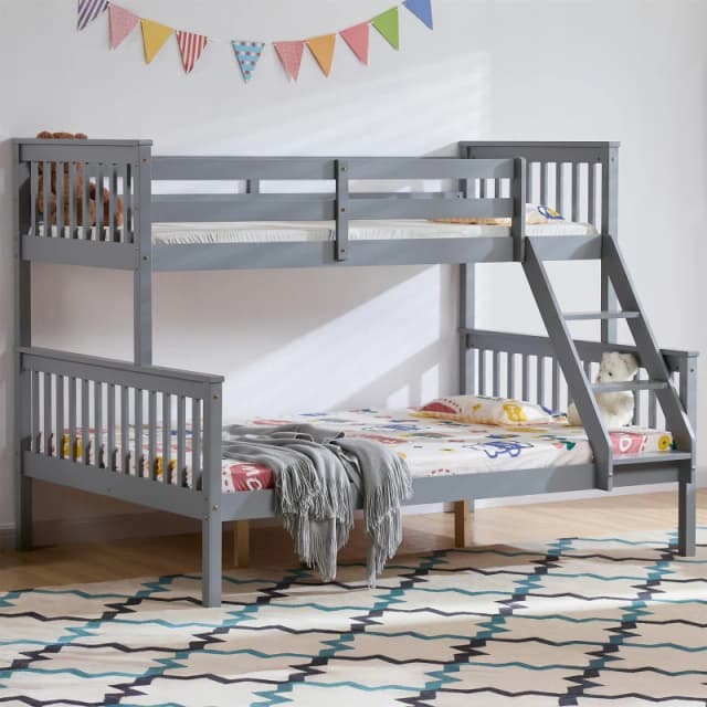 Lassic Vida Designs Milan Triple Sleeper Bunk Bed Grey unisex One Size