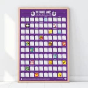 100 Board Games Scratch Off Bucket List Poster