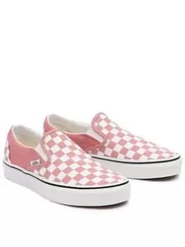 Vans UA Classic Slip-On - Pink/White, Size 8, Women