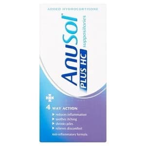 Anusol Plus HC Suppositories - 12 Suppositories