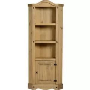 Seconique Corona Mexican Solid Pine Furniture Corner Display Cabinet Unit