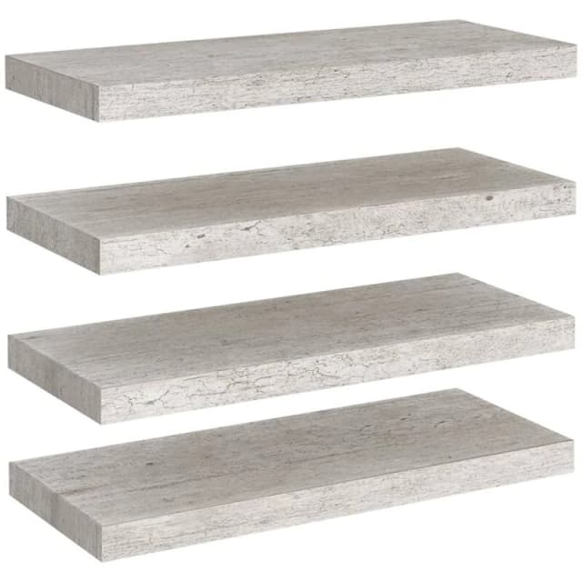 VIDAXL Vidaxl - Floating Wall Shelves 4 pcs Concrete Grey 60x23.5x3.8cm mdf 8720286417003