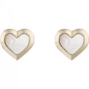 Ted Baker Heila Mother Of Pearl Heart Stud Earrings
