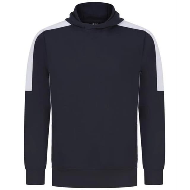 Finden & Hales Mens Team Contrast Panel Hoodie in Navy Size: XS Navy Male XS
