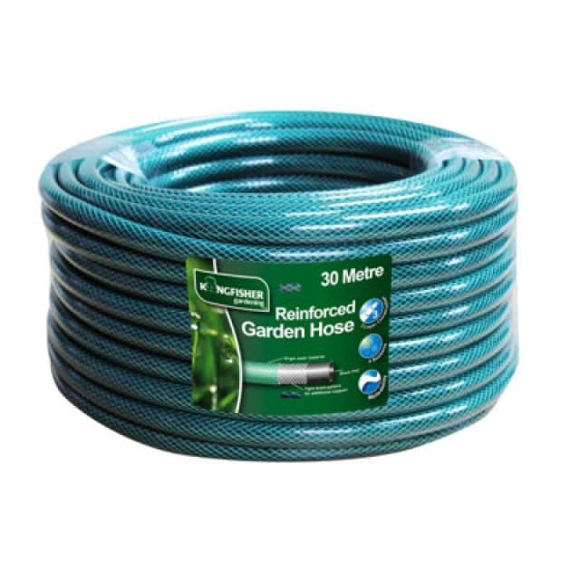 Samuel Alexander 30M Reinforced Garden Hose Pipe / Hosepipe In Green