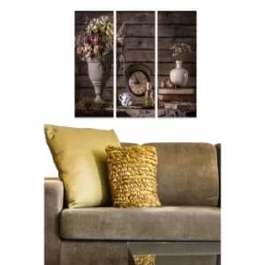 MDF310001027 Multicolor Decorative MDF Painting (3 Pieces)