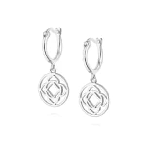 Daisy London Jewellery 925 Sterling Silver Base Chakra Earrings Sterling Silver