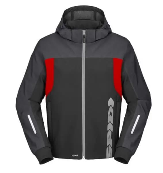 Spidi H2Out II Hoodie Black Anthracite Fluo Red Size S