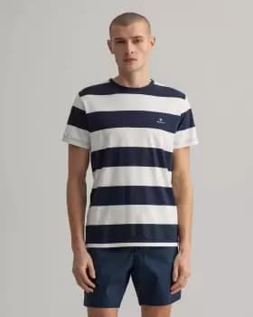 GANT Men Barstripe T-Shirt (L) Beige