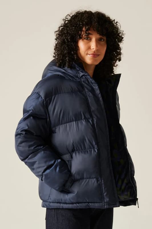Regatta Womens 'Orla Kiely' Oversized Quilted Jacket in Navy Size: 8 Navy Female 8