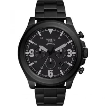 Fossil Black 'Latitude' Chronograph Classical Watch - FS5754