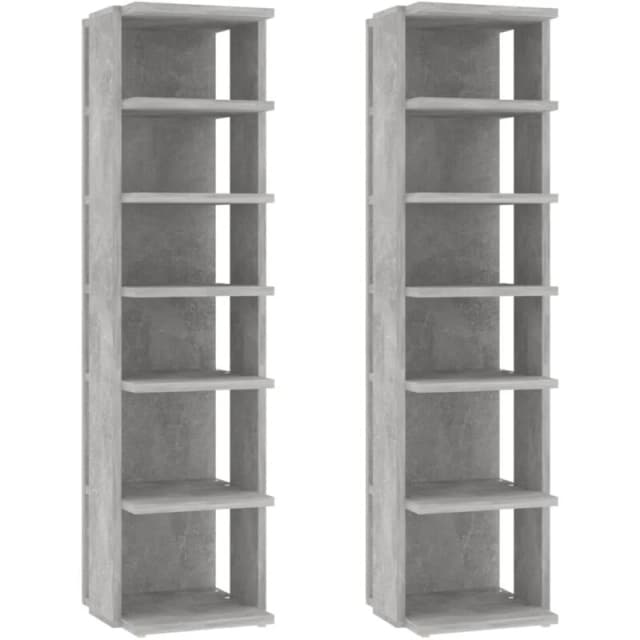 VIDAXL Shoe Cabinets 2 pcs Concrete Grey 27.5x27x102cm Vidaxl 8720286610329