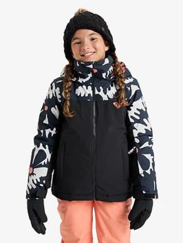 Roxy Girls snowboard jacket Roxy Galaxy Noir Female 12 ans