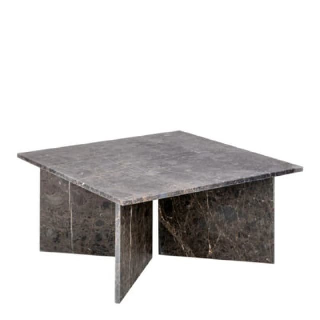 Furniture To Go Vega Square Coffee Table With Marron Marble Top 90Cm