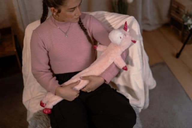 2L Long Hot Water Bottle With Cover - Unicorn