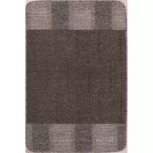 Multi Mat Washable Blocks Doormat Non Slip Rug Charcoal 57 x 150cm (110''x411')