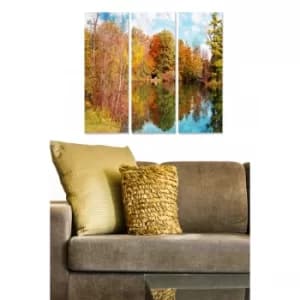 MDF986327 Multicolor Decorative MDF Painting (3 Pieces)
