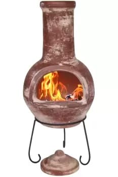 Colima Clay Chiminea - Red