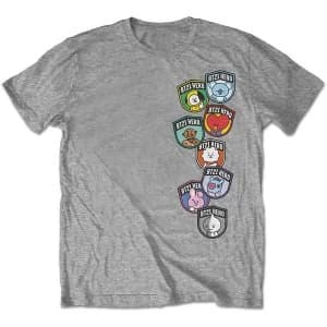 BT21 - Badges Unisex Large T-Shirt - Grey