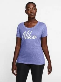 Nike Training Di-Fit Cotton Logo T-Shirt - Thistle