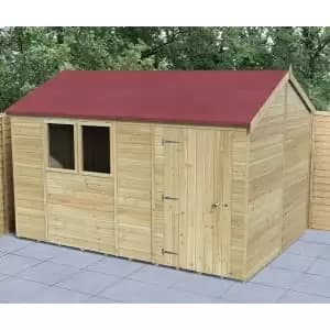 Forest Garden Timberdale 12 x 8ft Reverse Apex Shed with Assembly