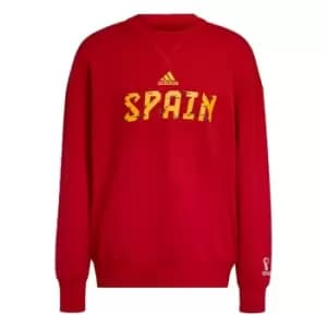 adidas Fifa World Cup Qatar 2022 Spain Crew Sweatshirt Team Power Red
