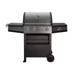 Zanussi ZGBBQ4B01-C 4 Burner Grill Gas BBQ - Black