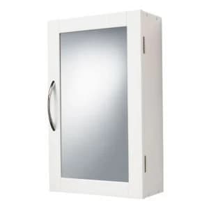 BQ Lenna Single Door White Mirror Cabinet