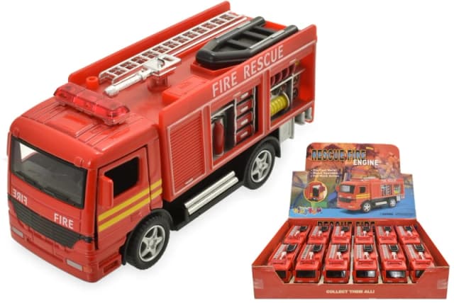 Kandy Toys Die Cast Pull Back Fire Engine Multi unisex