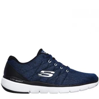 Skechers Flex 3 Stall Mens Trainers - Navy/Black