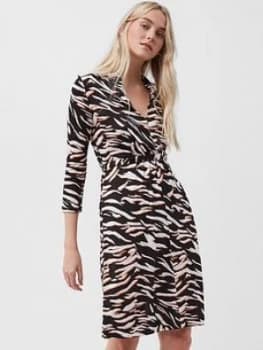 French Connection French Connection Thita Iger Tiger Medjrsy Ls Dr, Black, Size 10, Women