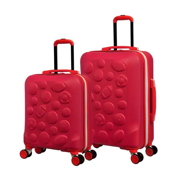 IT Luggage Half Time VWWKJ Hard Shell Poy Red Kiddies Suitcase 2Pcs Set