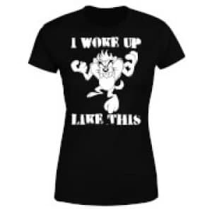 Looney Tunes I Woke Up Like This Womens T-Shirt - Black