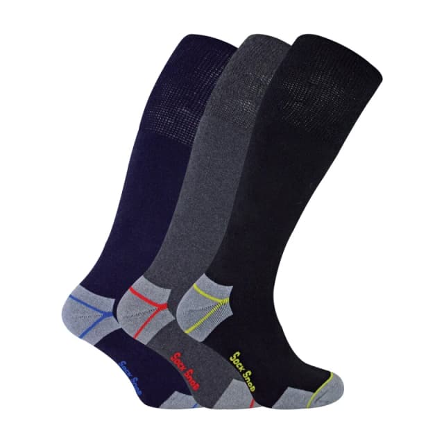 Sock Snob Mens Long Knee High Work Socks (Multipack Options) - 6-11 UK / 3 Pack
