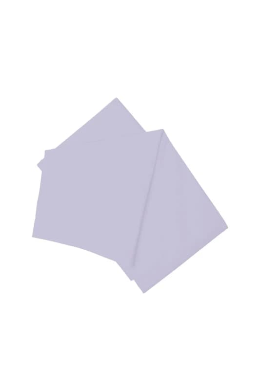 Belledorm Easy Care 200 Thread Count Cotton Polyester Percale Flat Sheet in Pale Lilac Size: Single Pale Lilac Unisex Single