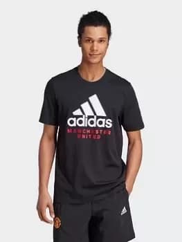 Adidas Mens Manchester United 23/24 DNA GR T-Shirt, Black, Size 2XL, Men