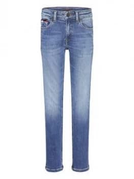 Tommy Hilfiger Boys Spencer Slim Tapered Jeans - Mid Wash, Size Age: 8 Years