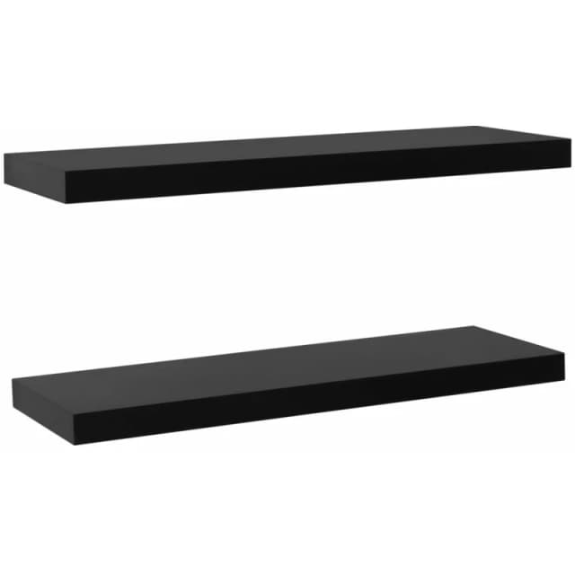 VIDAXL Floating Wall Shelves 2 pcs Black 100x20x3.8cm Vidaxl 288203