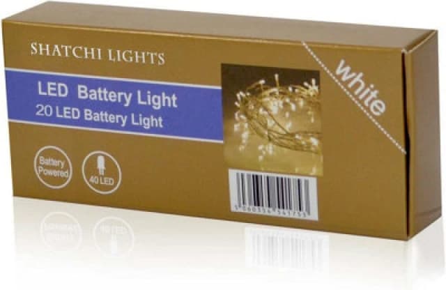 Shatchi 20 LED Wire String Fairy Clear White Xmas Decoration Lights