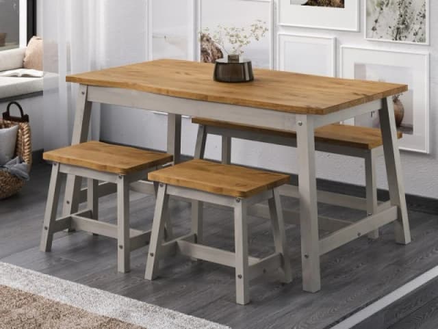 Core Corona Grey Edge Large Dining Bench