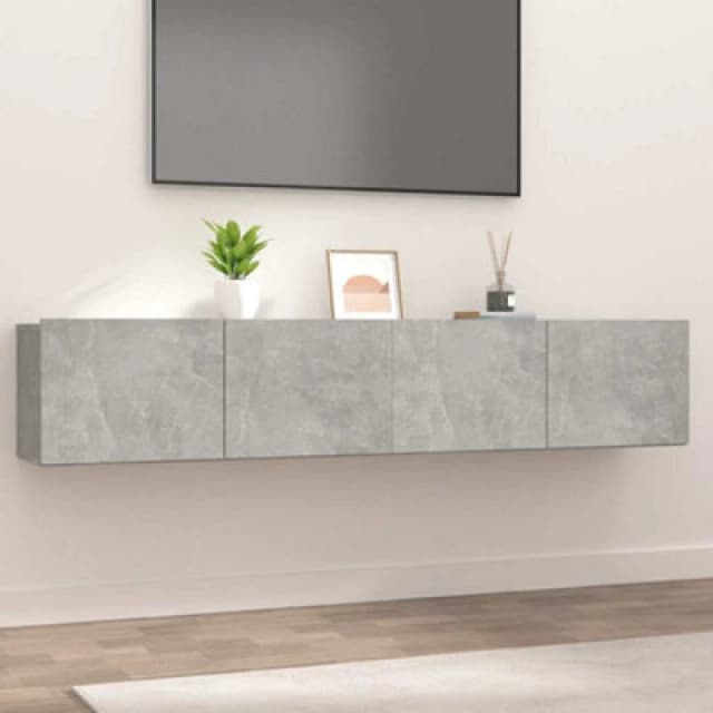 VIDAXL Vidaxl - tv Cabinets 2 pcs Concrete Grey 80x30x30cm Engineered Wood 8720287078203