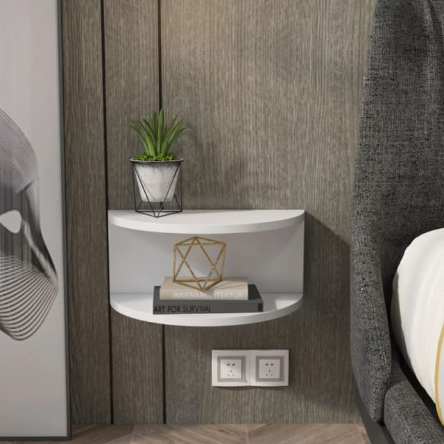 Decorotika Bella Nightstand in White White Unisex