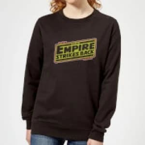 Star Wars Empire Strikes Back Logo Womens Sweatshirt - Black