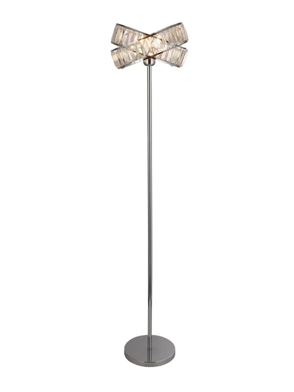 Searchlight Juno Chrome & Acrylic Floor Lamp Clear - Searchlight Clear MP89601