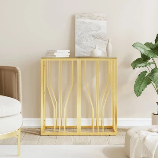 VIDAXL Console Table Gold 70x30x70cm Stainless Steel and Glass Vidaxl 8720287200123