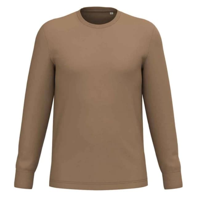 Native Spirit Mens Friendly Long-Sleeved T-Shirt in Camel Size: Medium Camel Male M