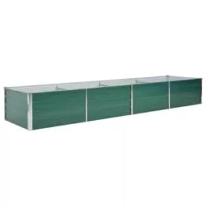 Vidaxl Garden Raised Bed Galvanised Steel 320x80x45cm Green
